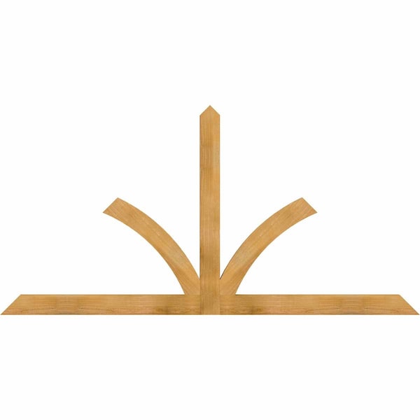 Ekena Millwork Richland Rough Sawn Timber Gable Bracket, Western Red Cedar, 84"W x 42"H x 2"D x 4"F, 12/12 Pitch GBW084X42X0204RIC00RWR - main